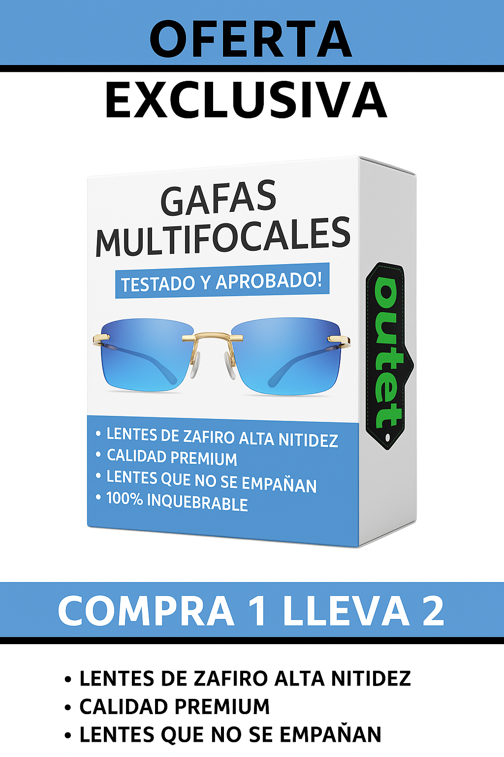 Gafas Multifocales Inteligentes TR90 Titanium Pro – ¡Compra 1 y Llévate 2!